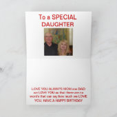 レッドローズクローズアップ誕生日カード カード (内部)