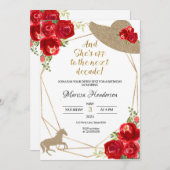 レッドローズケンタッキーダービー誕生日 招待状 (正面/裏面)