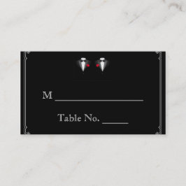 レッドローズゲイの座席表結婚付き2つのTuxedos プレイスカード