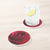 レッドローズコースターピンクのローズギフト記念デカール コースター (側面)