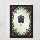 レッドローズゴシックブライダルシャワーw登録情報 招待状 (裏面)