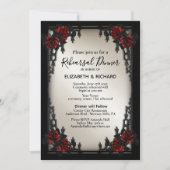 レッドローズゴシックリハーサルディナーアイアンゲート 招待状 (正面)