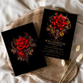 レッドローズゴシック体ハローウィンパーティ 招待状