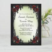 レッドローズゴシックSweet sixteen鉄門 招待状 (スタンド正面)