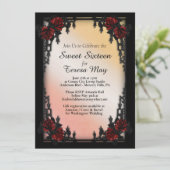 レッドローズゴシックSweet sixteen鉄門 招待状 (スタンド正面)