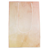 レッドローズゴシッ結婚クのパーソナライズされた桃 ミディアムペーパーバッグ (裏面)