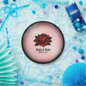 レッドローズゴシッ結婚クのパーソナル ペーパープレート (パーティー)