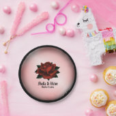 レッドローズゴシッ結婚クのパーソナル ペーパープレート (パーティー)