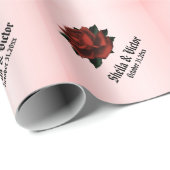 レッドローズゴシッ結婚クのパーソナル ラッピングペーパー (ロールコーナー)