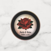 レッドローズゴシッ結婚クの名前とデイトピーチ コンフェッティ (スモール正面)