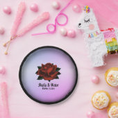 レッドローズゴシッ結婚クの名前と伊達紫 ペーパープレート (パーティー)