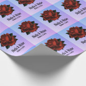 レッドローズゴシッ結婚クの名前と伊達紫 ラッピングペーパー (角)