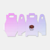 レッドローズゴシッ結婚クの紫パーソナライズされた色 フェイバーボックス (折り畳みなし)