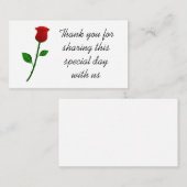 レッドローズサンキューフラワー結婚ズプレイス エンクロージャーカード (正面/裏面)