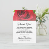 レッドローズサンキュー悔やみや弔慰語 サンキューカード (スタンド正面)