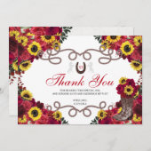 レッドローズサンフラワーズチャロキンセアニェラサンキュー サンキューカード (正面/裏面)