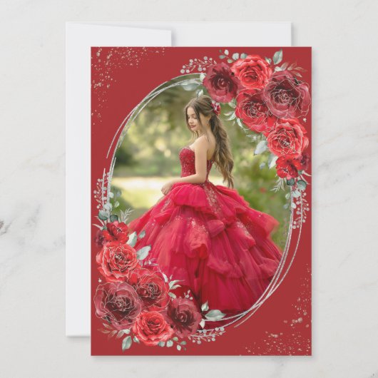 レッドローズシルバーキンセアニラ15thバースデーパーティー 招待状 (裏面)