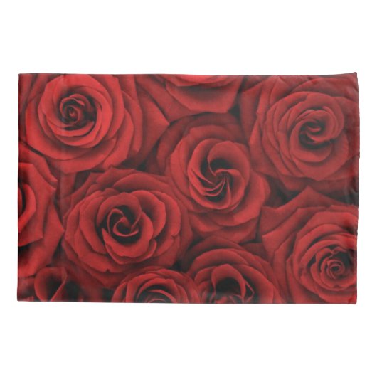 レッドローズシルバーダイヤモンド標準サイズ 枕カバー (裏面)