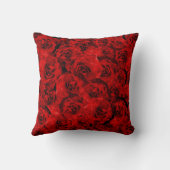 レッドローズスタイリッシュカスタムモノグラム クッション (裏面)