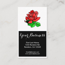 レッドローズタトゥーのカスタマイズ可能な名刺 名刺