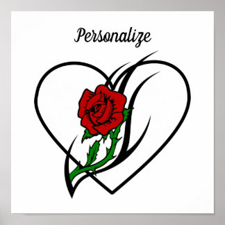 レッドローズタトゥー ポスター