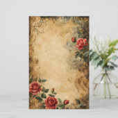 レッドローズダークファンタジー 便箋 (スタンド正面)