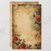 レッドローズダークファンタジー 便箋 (正面/裏面)