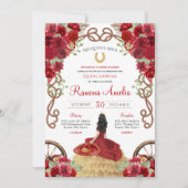 レッドローズチャラウエスタンキンセアニラ 招待状 (正面)