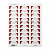 レッドローズチャロキンセアニェラ差出人住所 ラベル (フルシート)