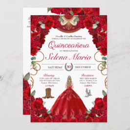 レッドローズチャロペオエレガントニーバラキンセアニェラ 招待状