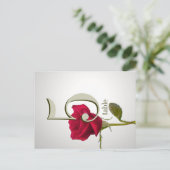 レッドローズテーブル番号カード ポストカード (スタンド正面)