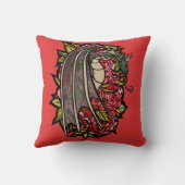 レッドローズドラゴンアート クッション (裏面)