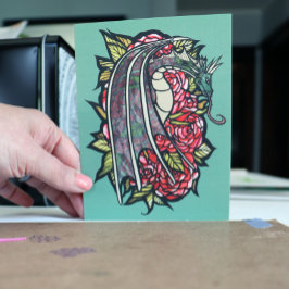 レッドローズドラゴンアート ポストカード