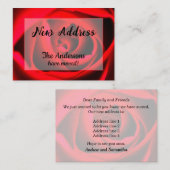 レッドローズニューアドレスのお知らせ ノートカード (正面/裏面)