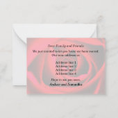 レッドローズニューアドレスのお知らせ ノートカード (裏面)