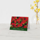 レッドローズノートカードテンプレート カード (黄色い花)