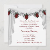 レッドローズハイヒールシューズキンセアニェラ 招待状 (裏面)