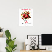 レッドローズハットダービーブライダルシャワーウェルカム ポスター (ホームオフィス)