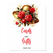 レッドローズハットダービーブライダルシャワーテーブルシンボルや象徴