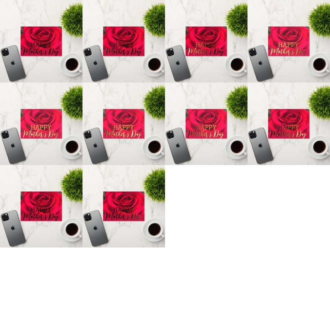 レッドローズハッピーマザーズデイ実在金ゴールド 箔シーズンカード