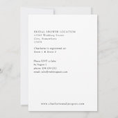 レッドローズハロウィーンこうもりブライダルシャワー – ホワイト 招待状 (裏面)