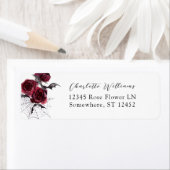 レッドローズハロウィーンこうもり差出人住所2 ラベル (インサイチュ)