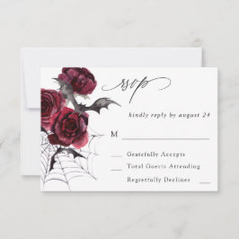 レッドローズハロウィーンこうもりno Meal RSVP