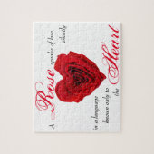 レッドローズハートシェイプ – バレンタインデーパズル ジグソーパズル (縦)