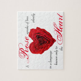 レッドローズハートシェイプ – バレンタインデーパズル ジグソーパズル