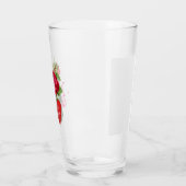レッドローズハートバレンタインデーパーティーガラスカップ タンブラーグラス (左)