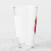 レッドローズハートバレンタインデーパーティーガラスカップ タンブラーグラス (右)