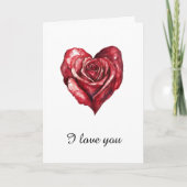 レッドローズハートラブ カード (正面)