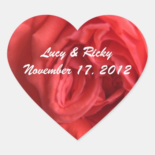 レッドローズハート封筒 – シールシールテンプレート ハートシール (正面)