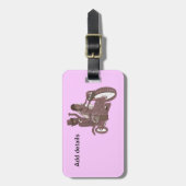 レッドローズバイクもしくは自転車に乗る人、オートバイウェディングカード製品 ラゲッジタグ (正面縦)